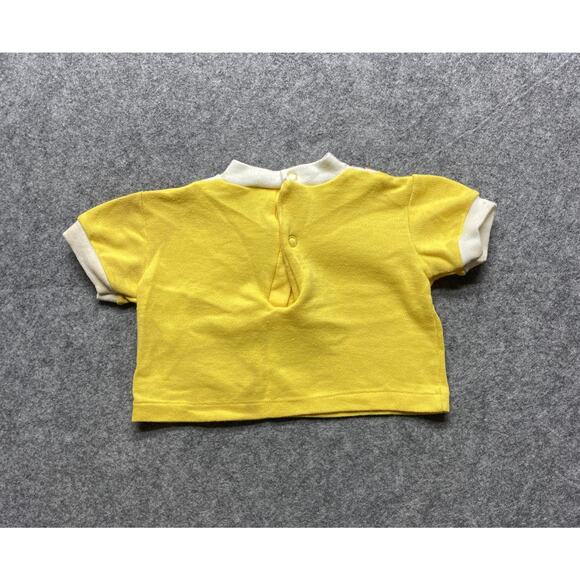 Carter's Shirt Baby 12 Months Yellow Toy Box Applique Rainbow Trim 70s 80s - Picture 9 of 12